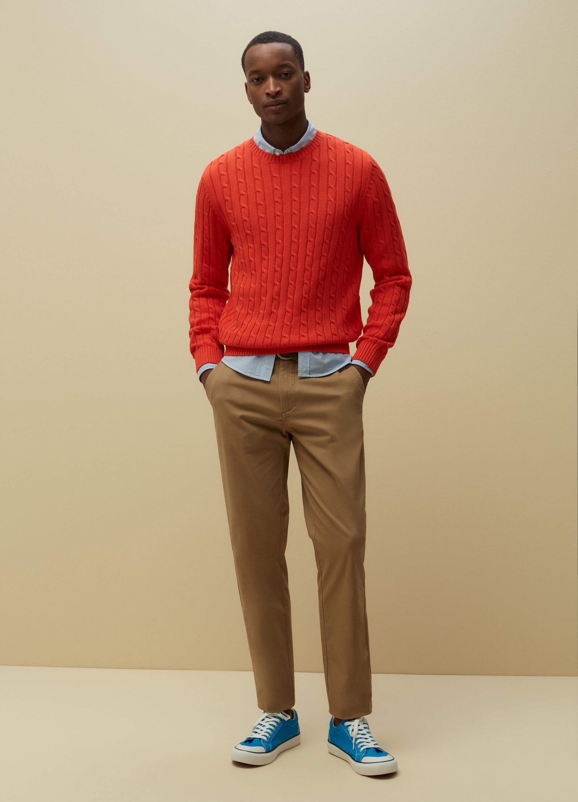 Ovs Pantaloni chino in cotone stretch