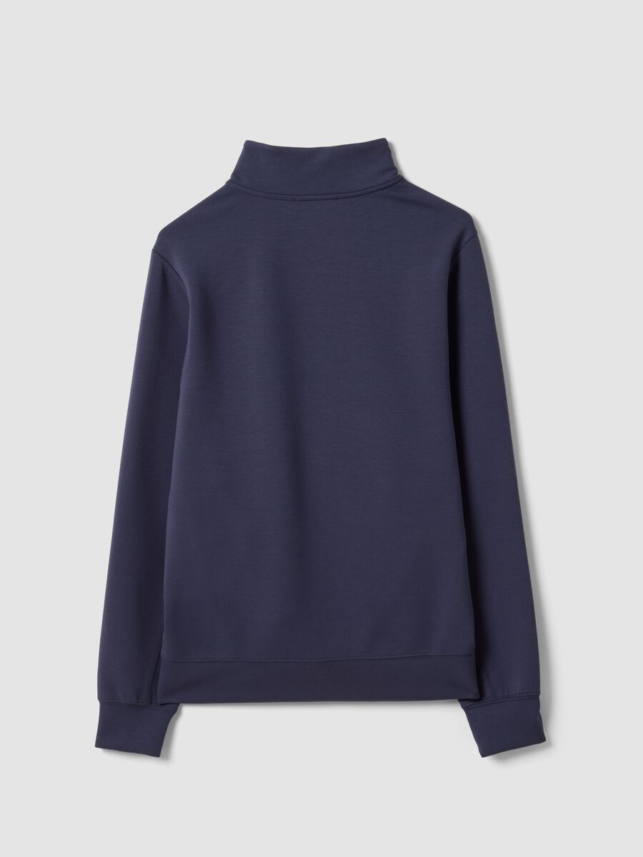 Full-zip blu con colletto in tessuto elasticizzato Easy Dry regular fit_2