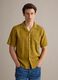 Yellow pure lyocell regular-fit shirt with bowling collar_0