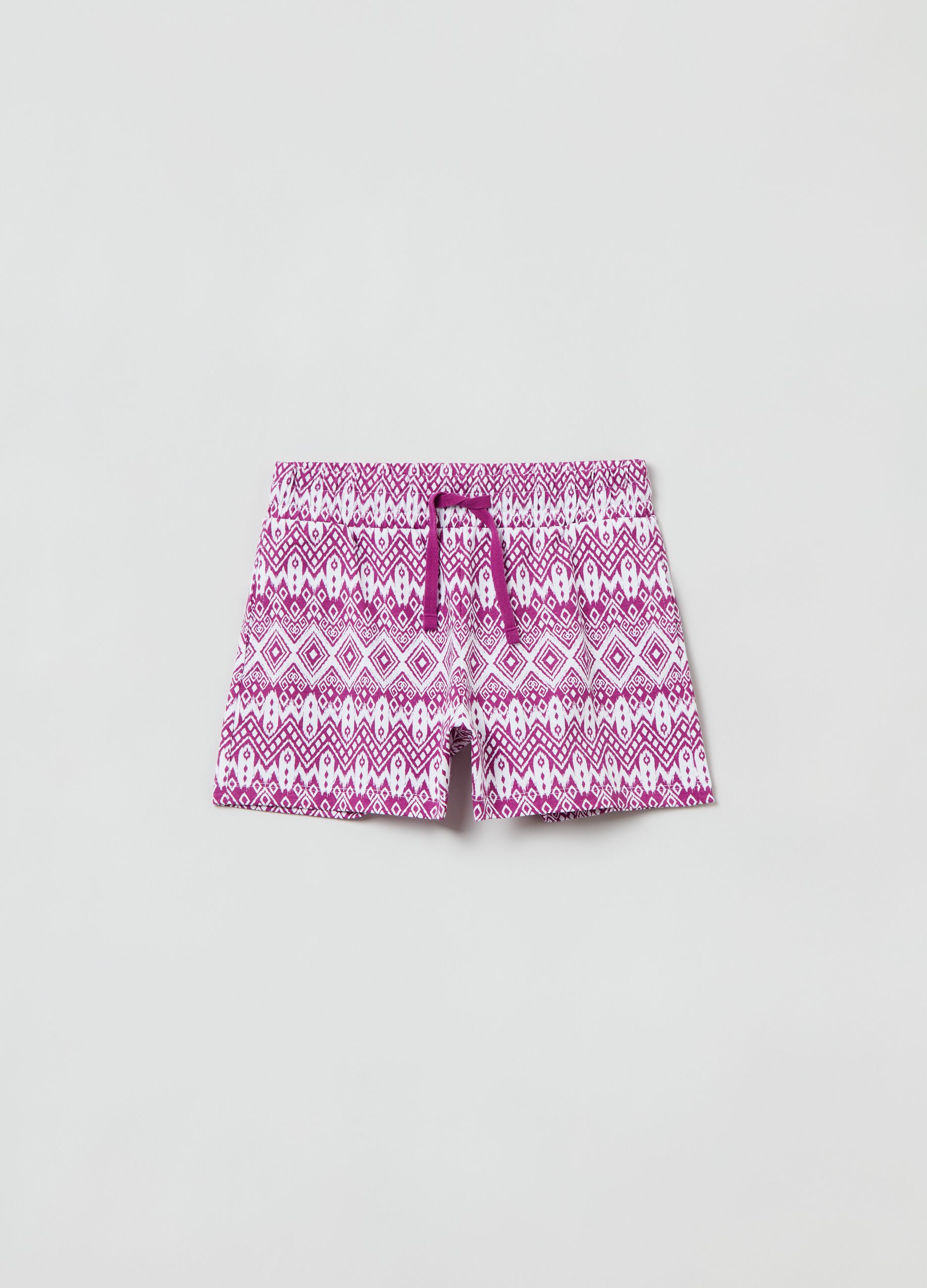 Shorts in jersey con stampa ikat_0