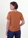 Brown satin V-neck blouse in stretch fabric, regular fit_3