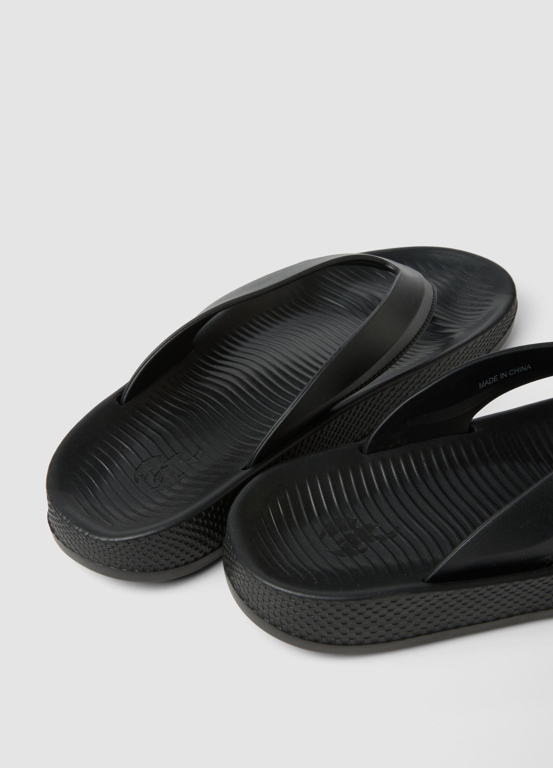 Black thong flip-flops