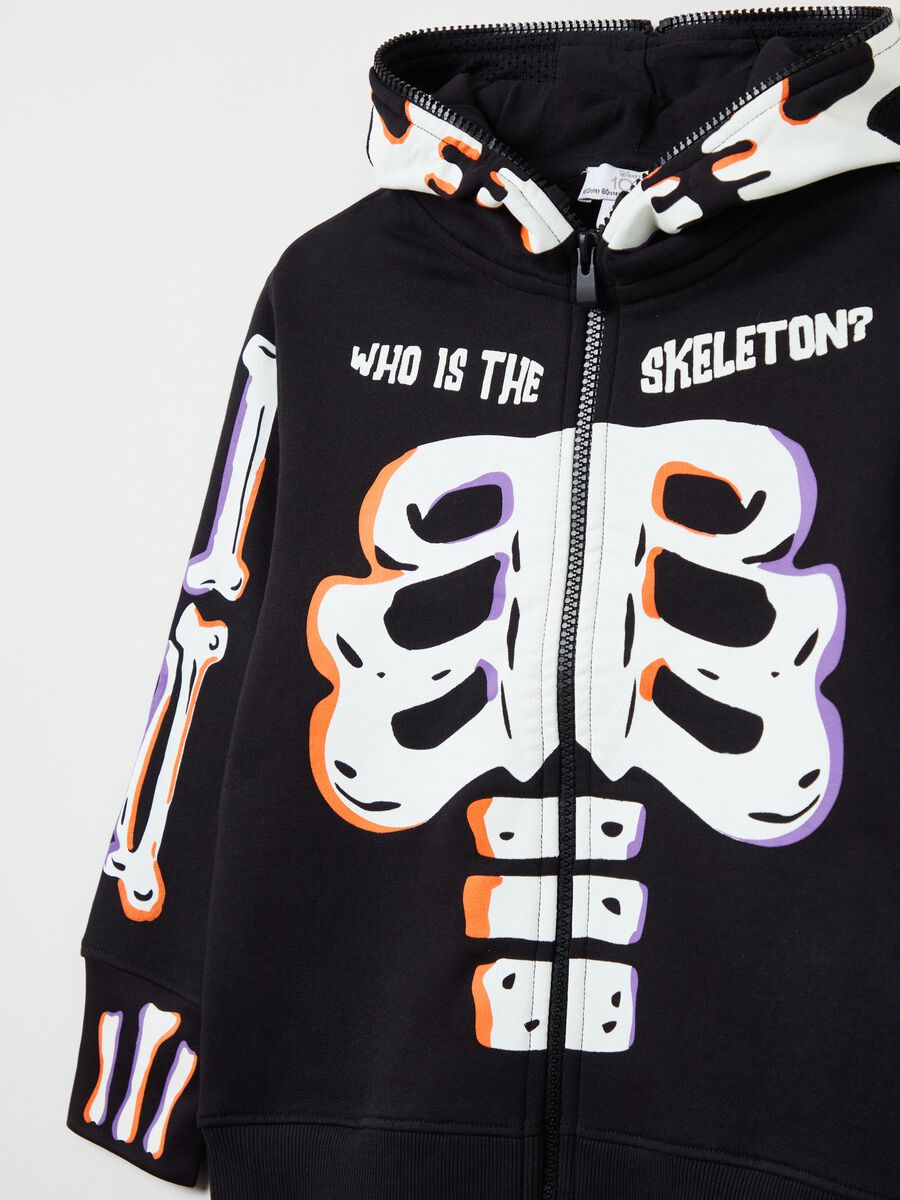 Full-zip in felpa stampa Topolino Halloween_2