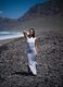 Grey Melange Backless Long Dress _0