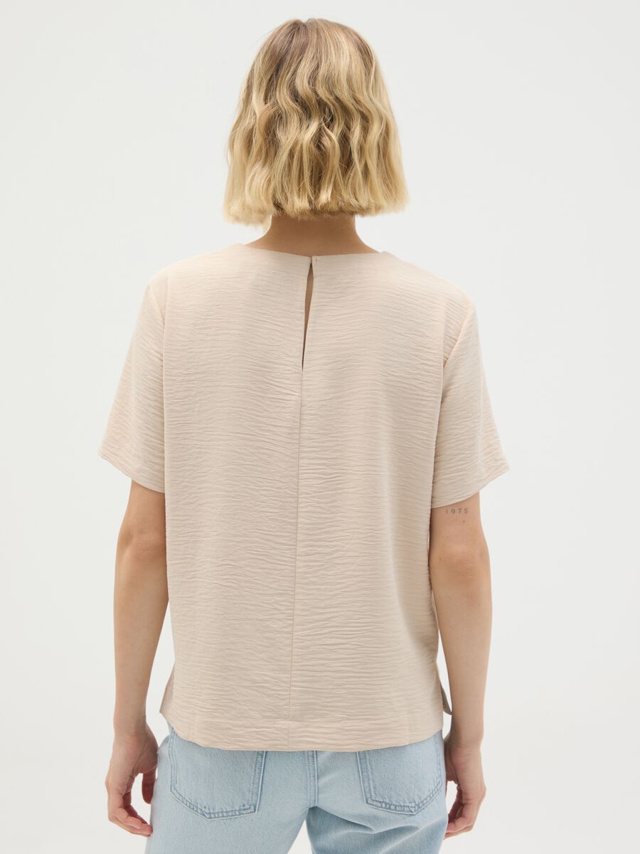Women's beige regular fit t-shirt_3