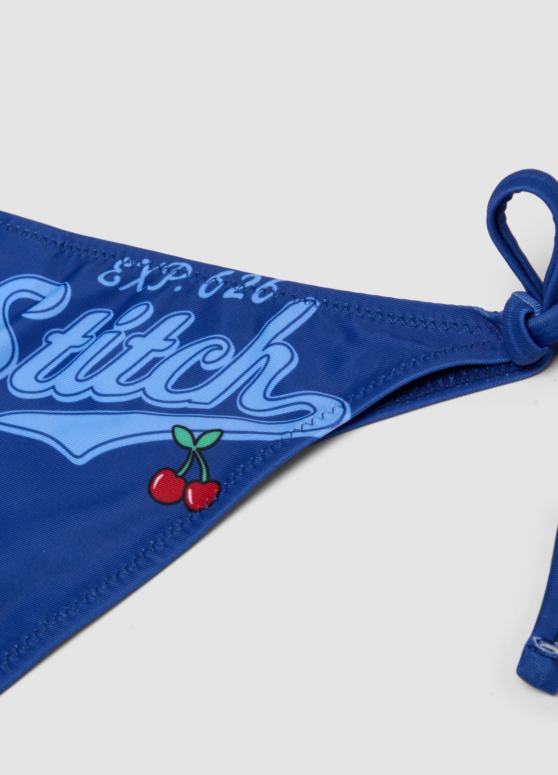 Blue stretch triangle bikini