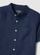 Boys' regular fit blue linen-cotton blend shirt_2
