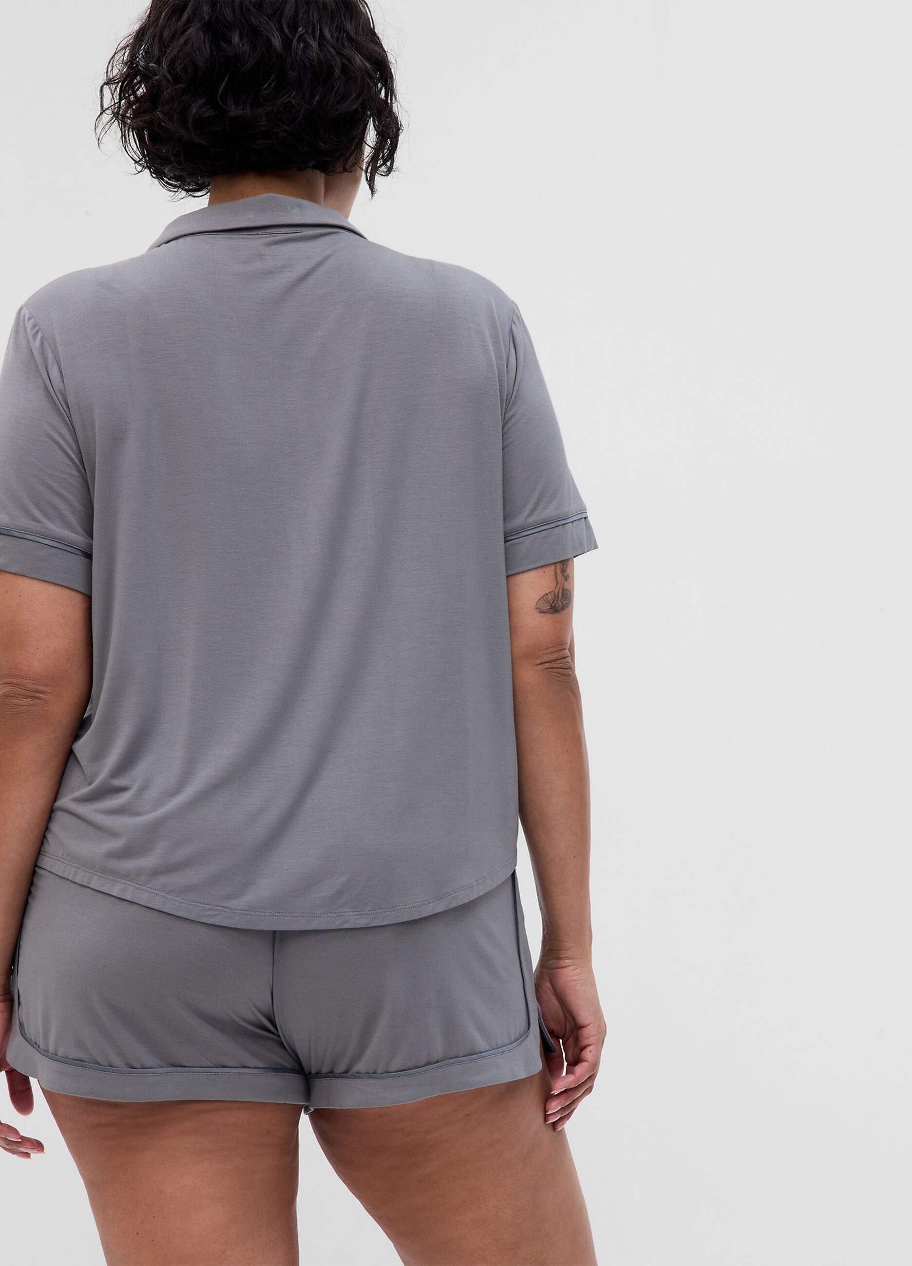Shirt-style pyjama top
