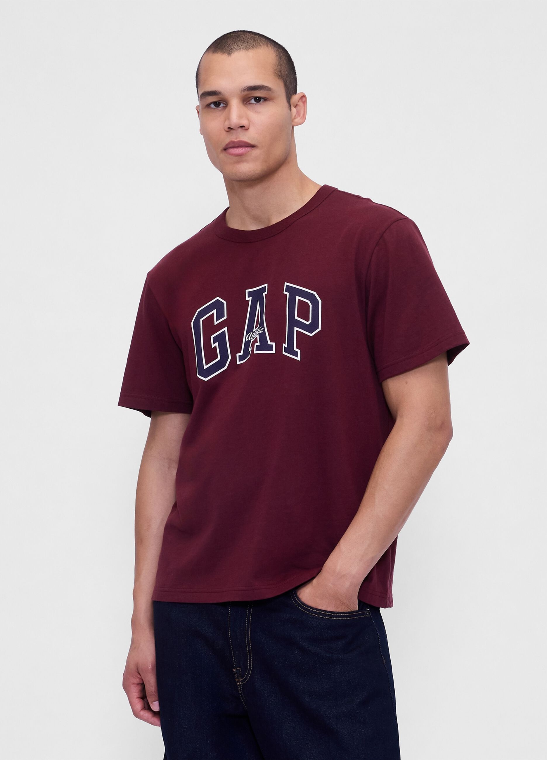 Burgundy Cotton T-shirt