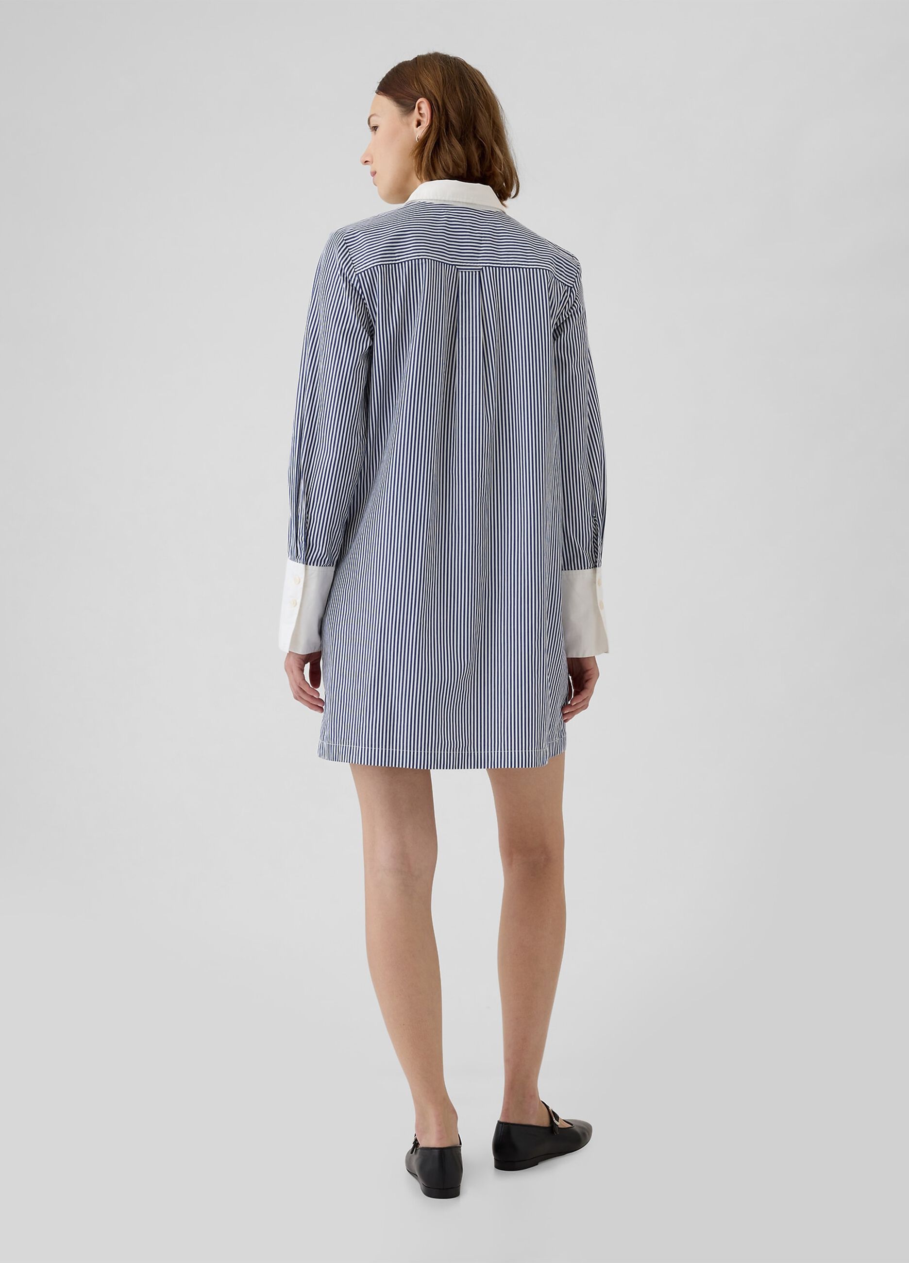 Vestito corto chemisier a righe