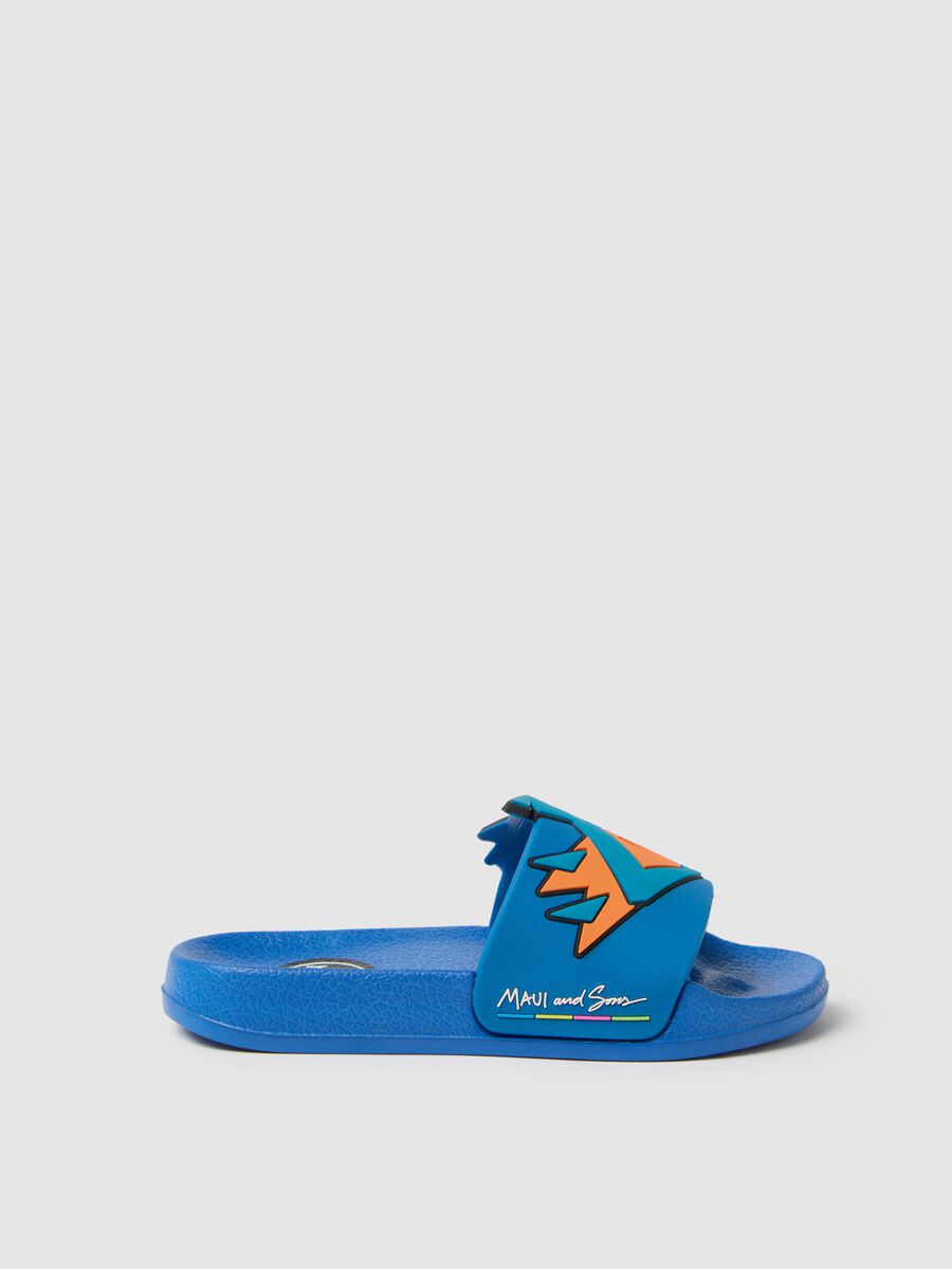 Blue slippers with Maui patterns for children_0