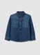 Camicia da bambino in puro cotone denim regular fit_0