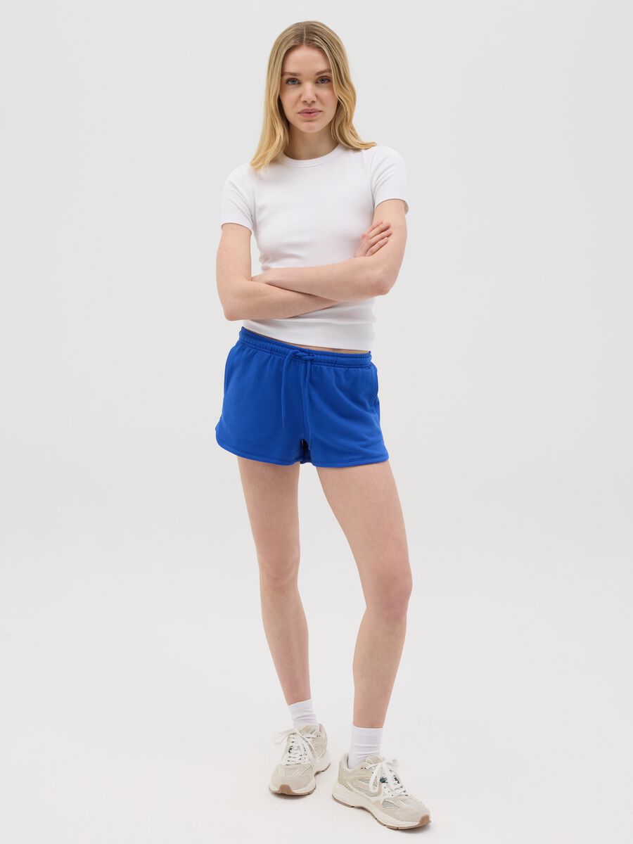 White Stretch Cotton Crew Neck T-shirt by Ovs_1