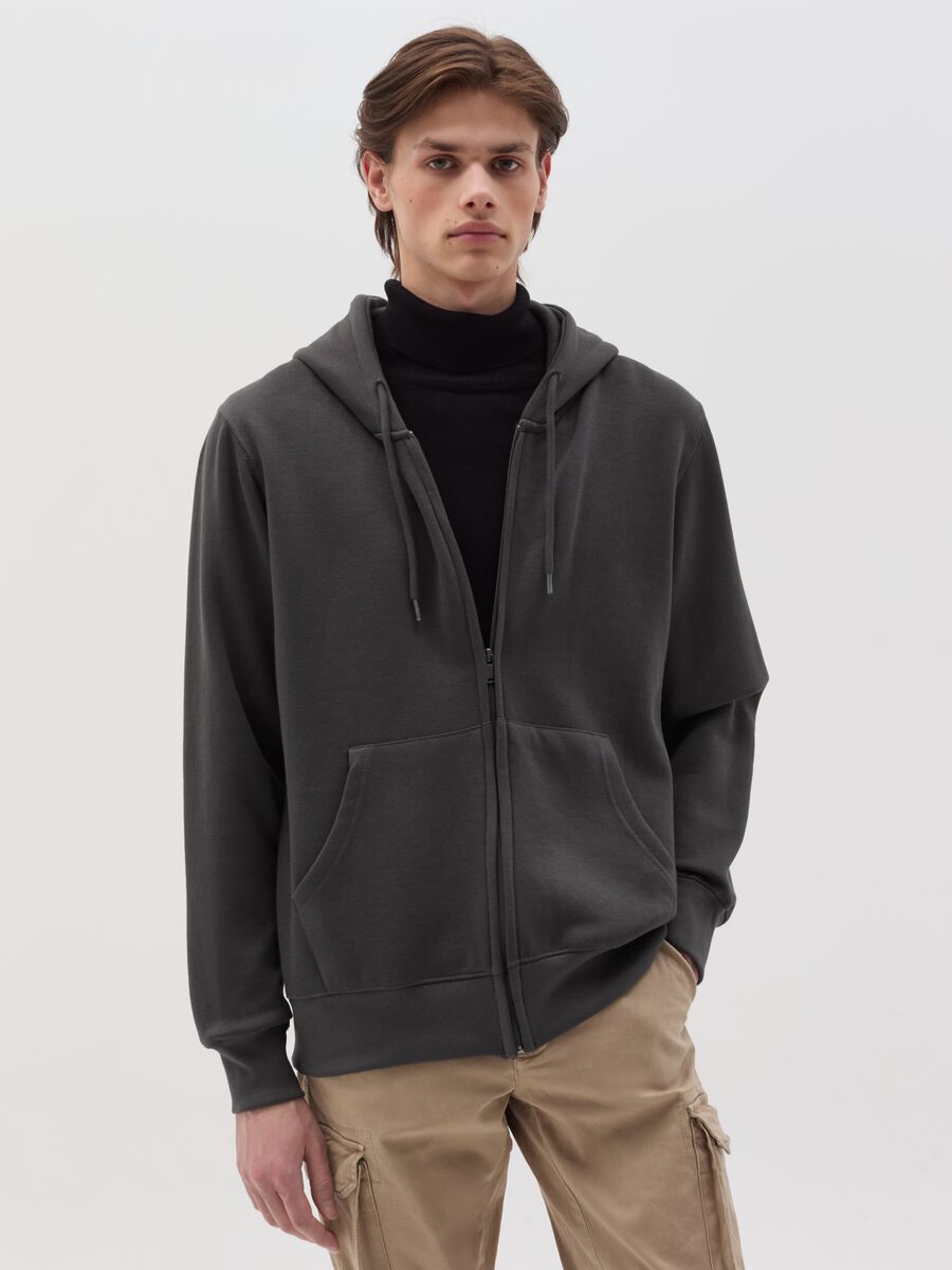 Full-zip plush hoodie_0