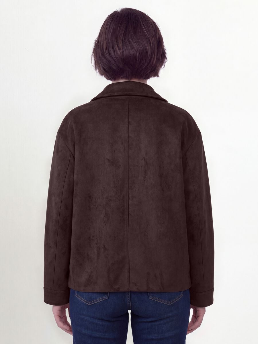 Brown regular-fit jacket with buttons_3