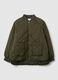 Green padded jacket with oversized fit_4