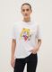 White pure cotton regular fit T-shirt with Sailor Moon print_0