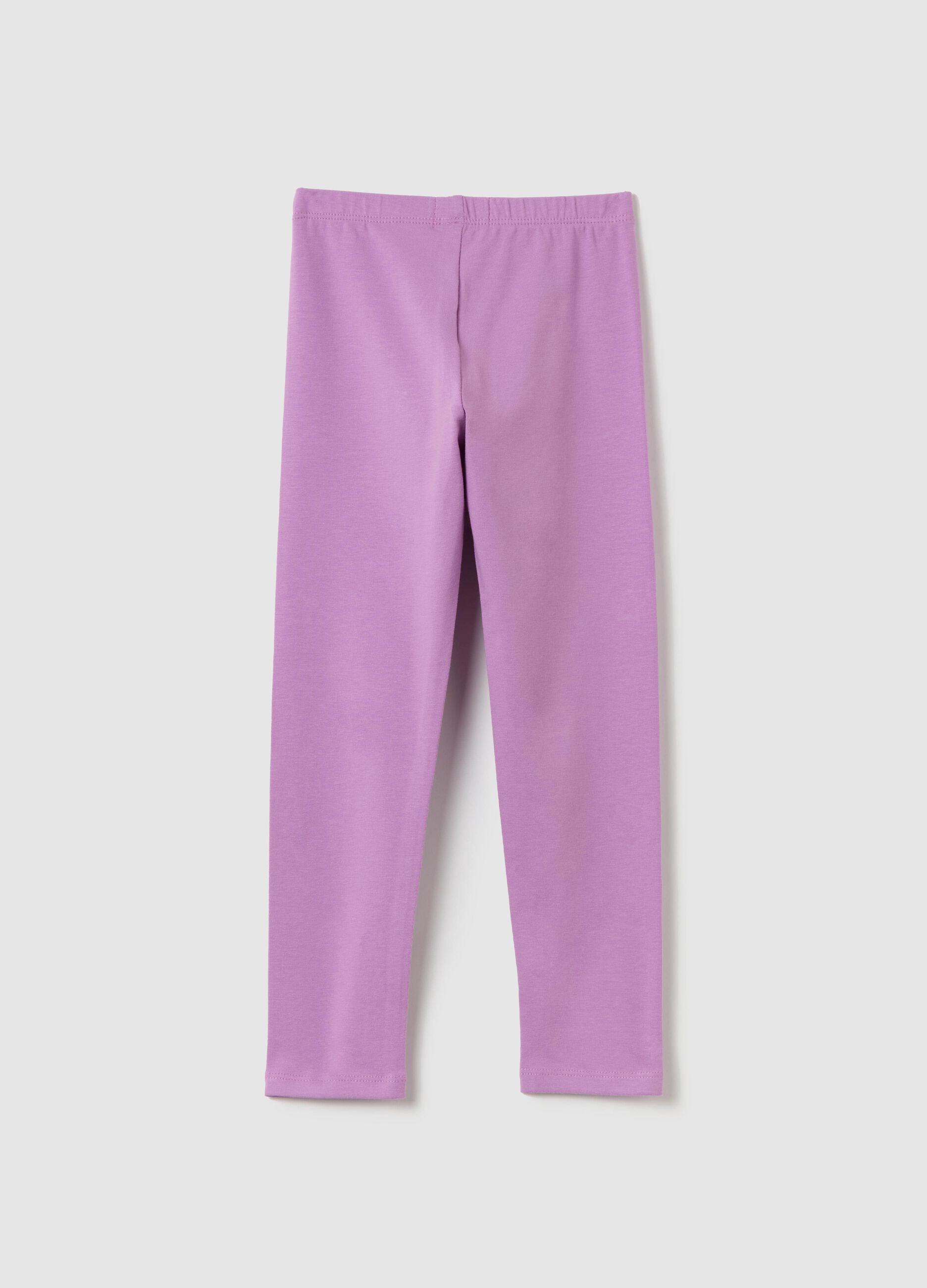 Leggings with diamanté stars application
