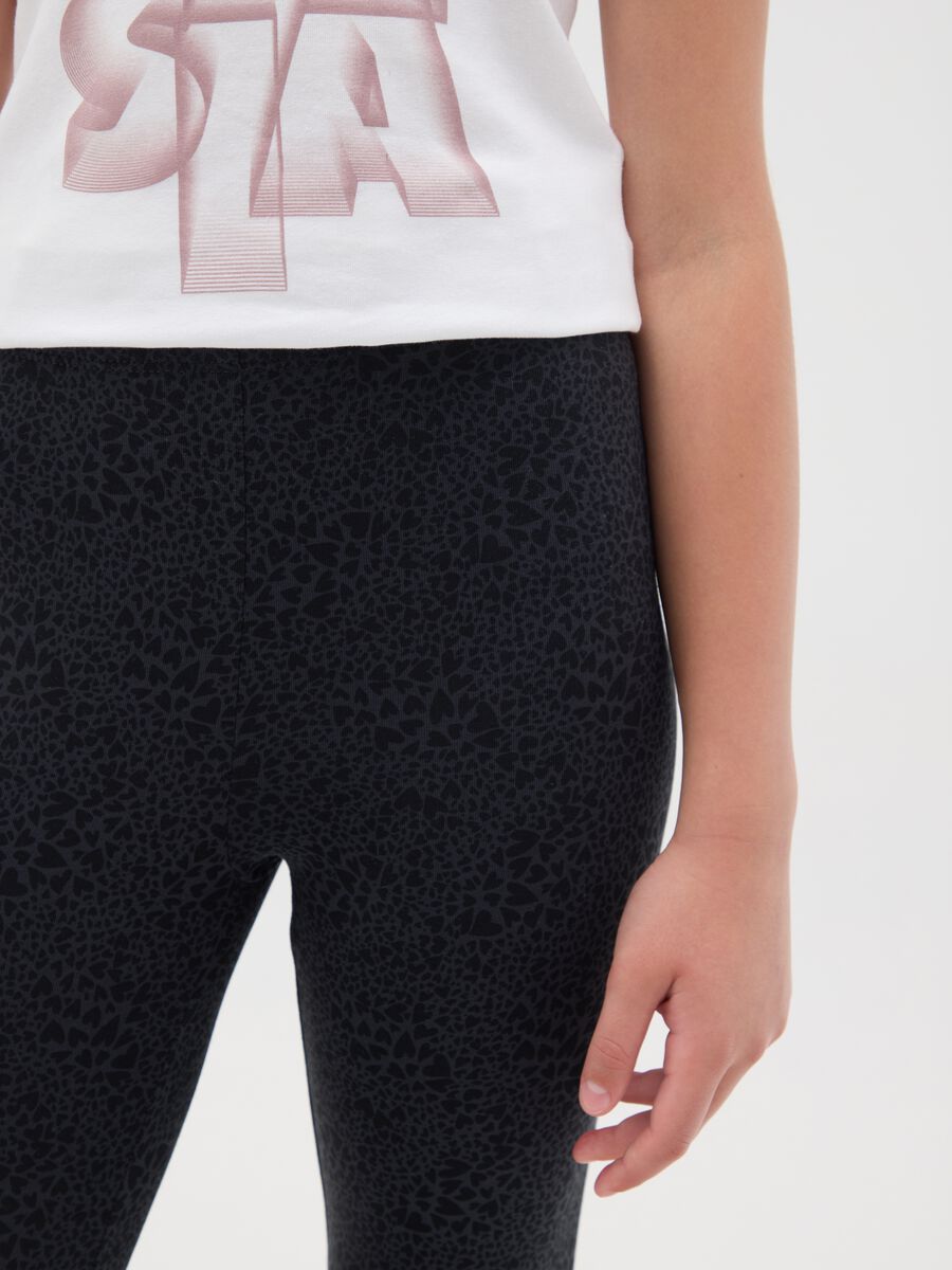 Girls' black skinny stretch cotton trousers_3