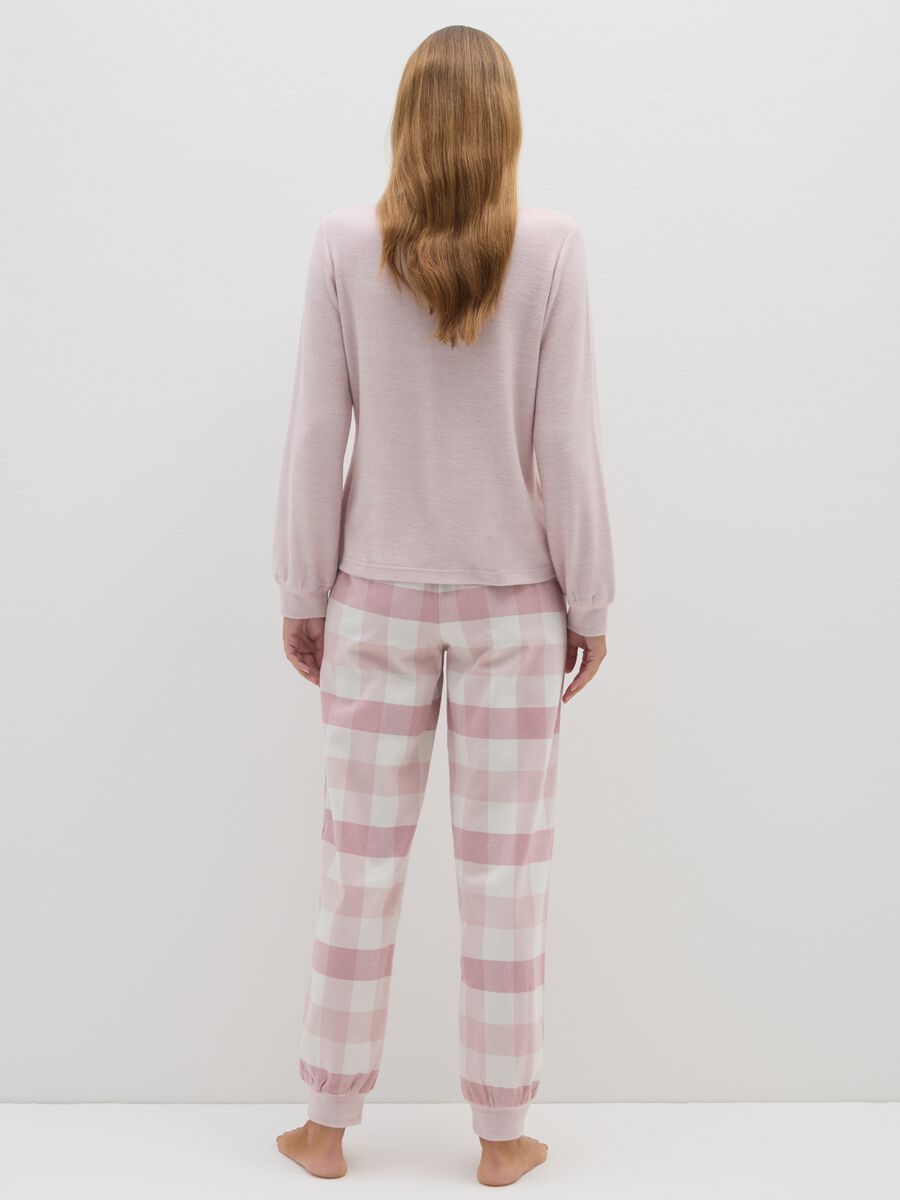 Multicolour Plaid Pyjama Regular Fit_2