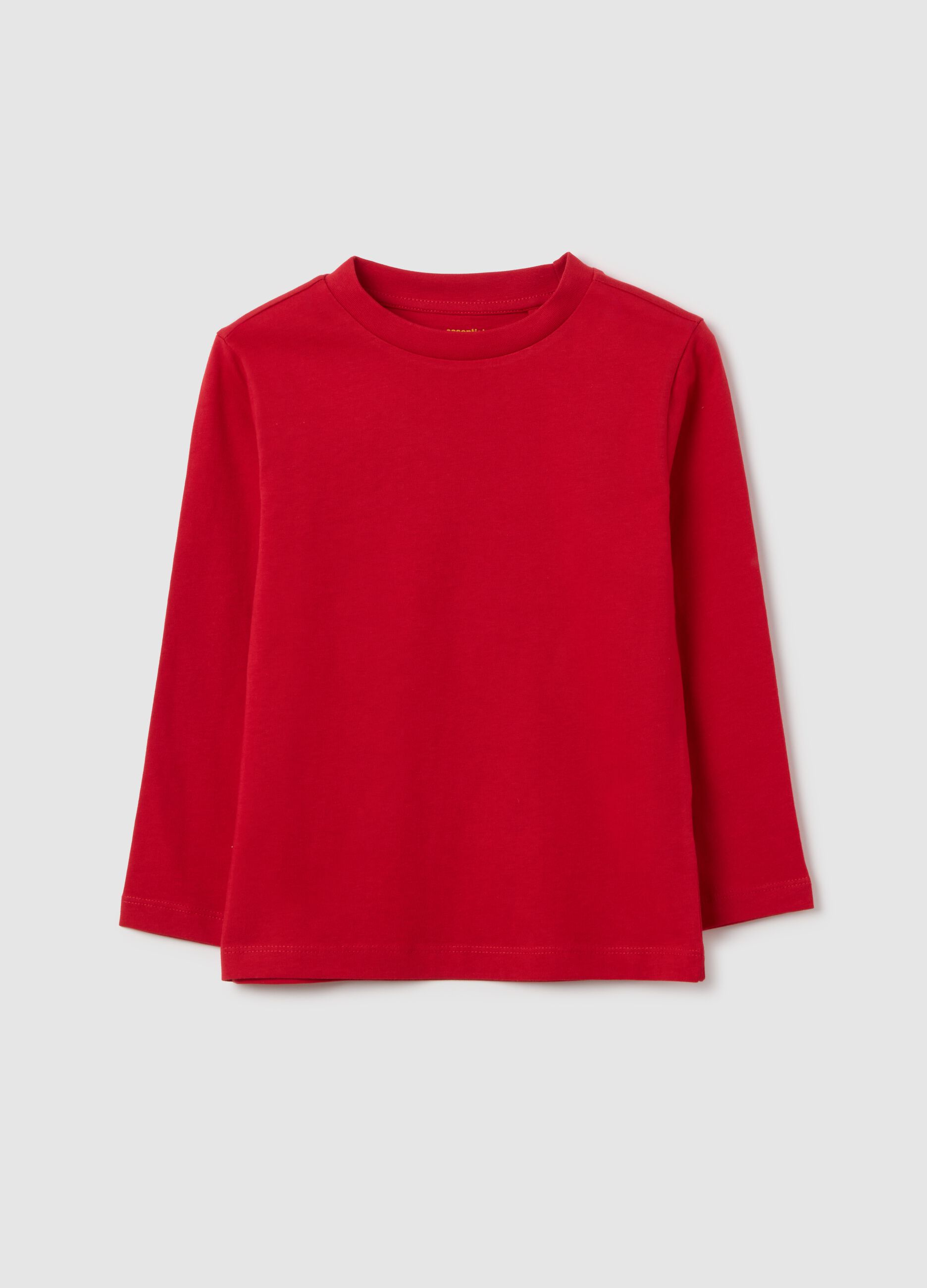 Children's Pure Cotton Red T-shirt Regular Fit