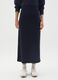 Elasticated Long Maternity Skirt Blue_1