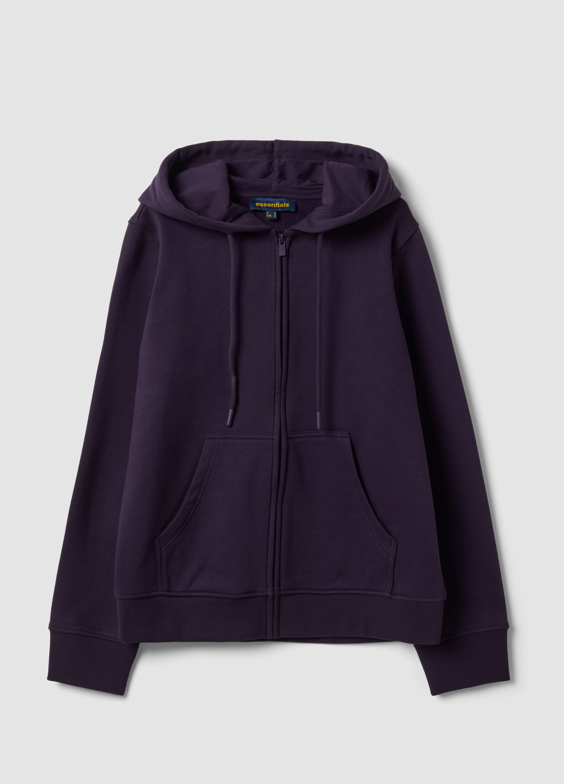 Purple cotton-blend regular-fit hoodie
