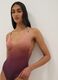 Pink gradient stretch swimsuit_0