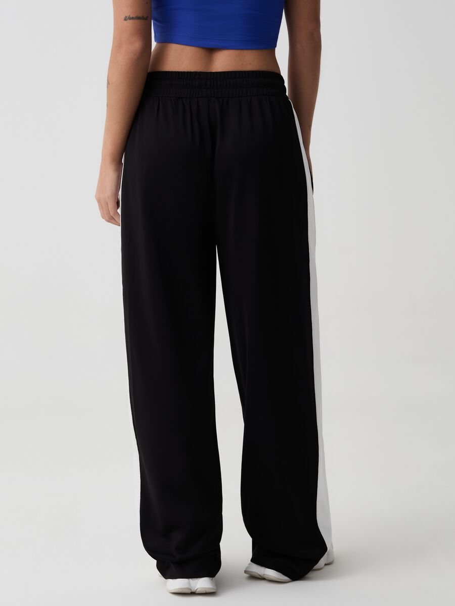 Joggers wide leg con bande a contrasto B.ANGEL X MARE FUORI_2