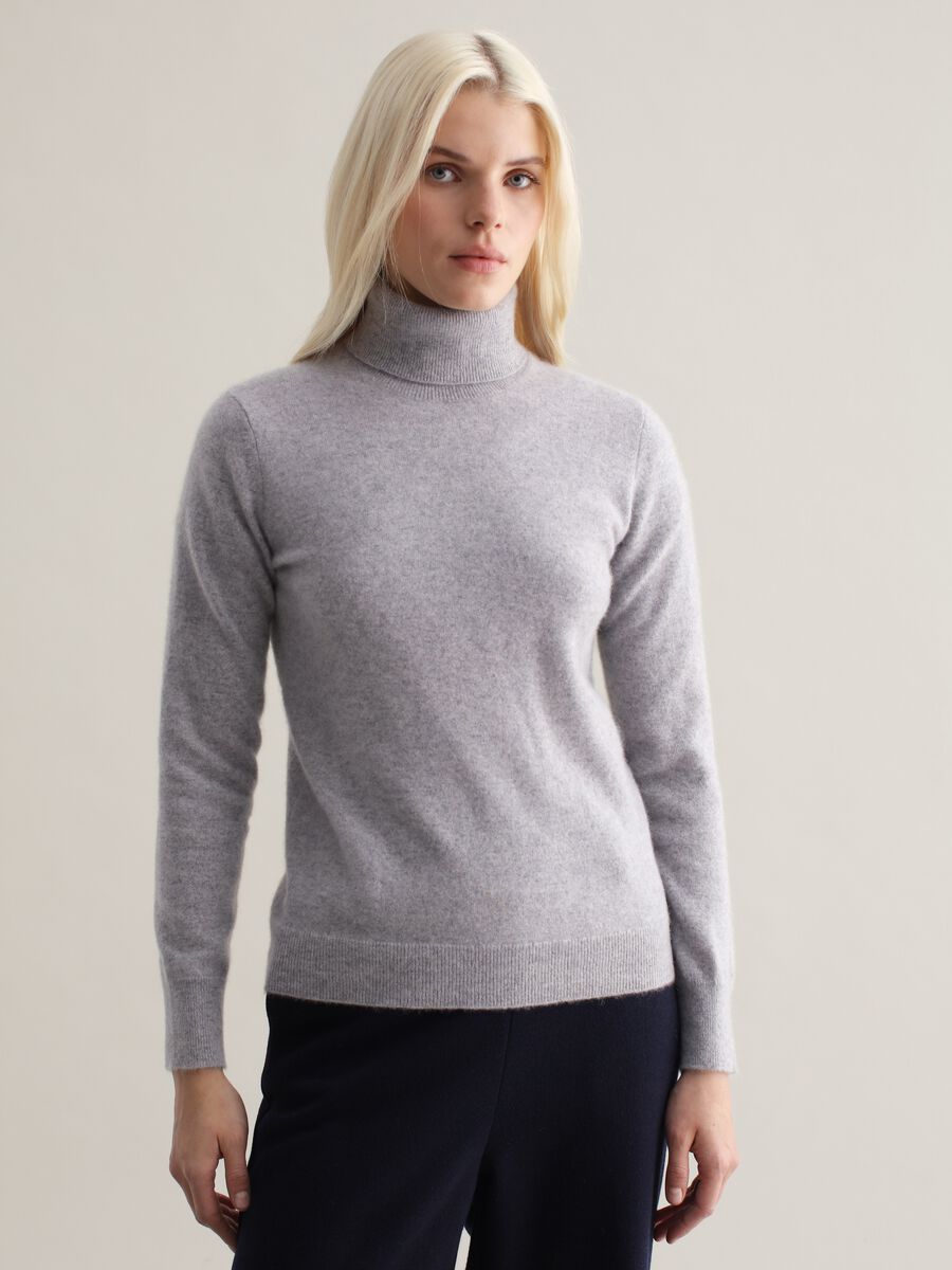 Cashmere pullover with high neck_0