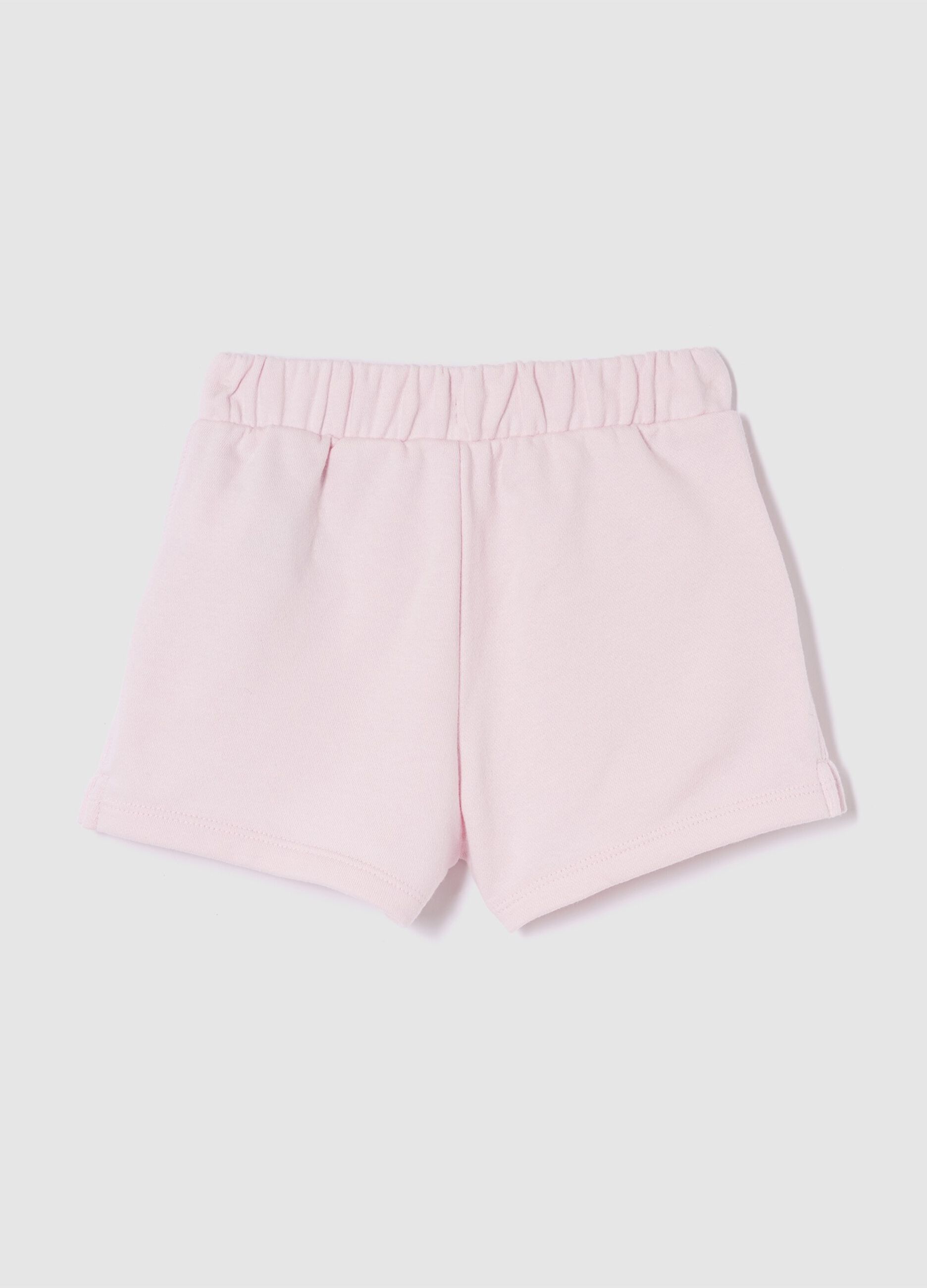 Cotton-blend drawstring shorts