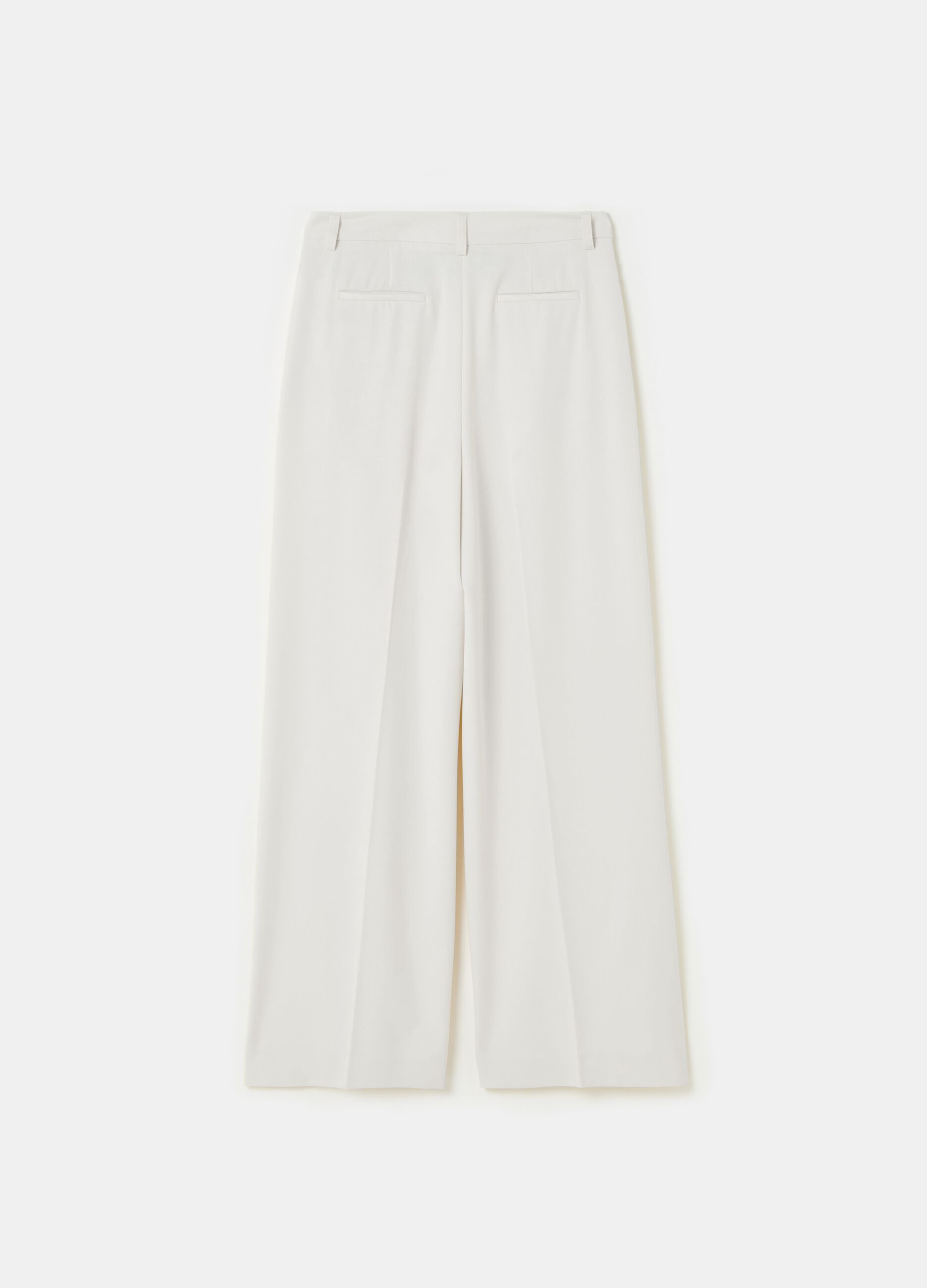 Pantaloni eleganti a gamba ampia in viscosa PIOMBO