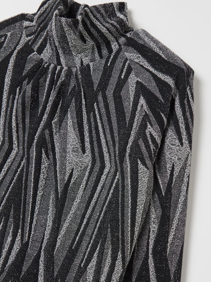 T-shirt with geometric pattern with lurex_5