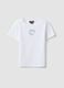 White short-sleeve pure cotton T-shirt with decorative heart_0