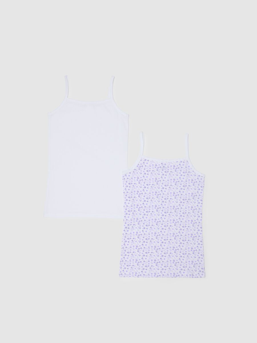 Girl's multicoloured pure cotton vest set, regular fit_1