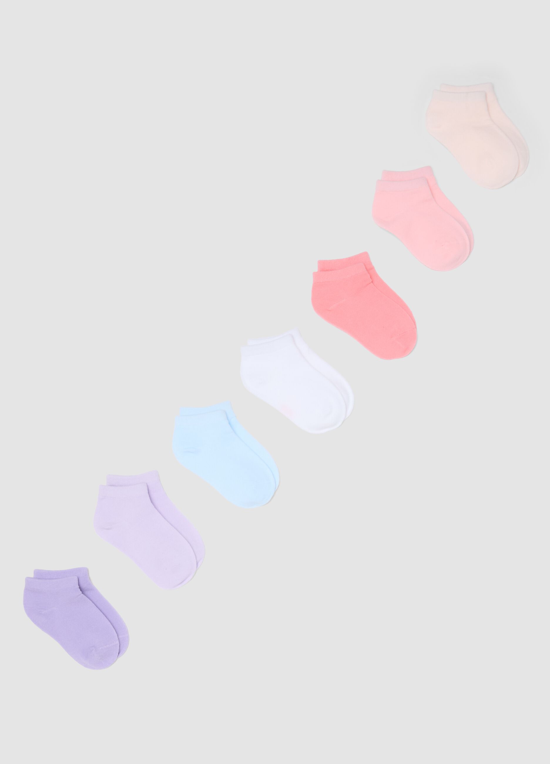 Girls&rsquo; multicolour short mixed-cotton socks multipack