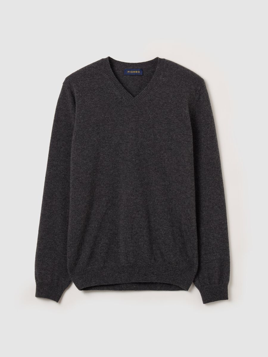 Lambswool pullover with V neck_4