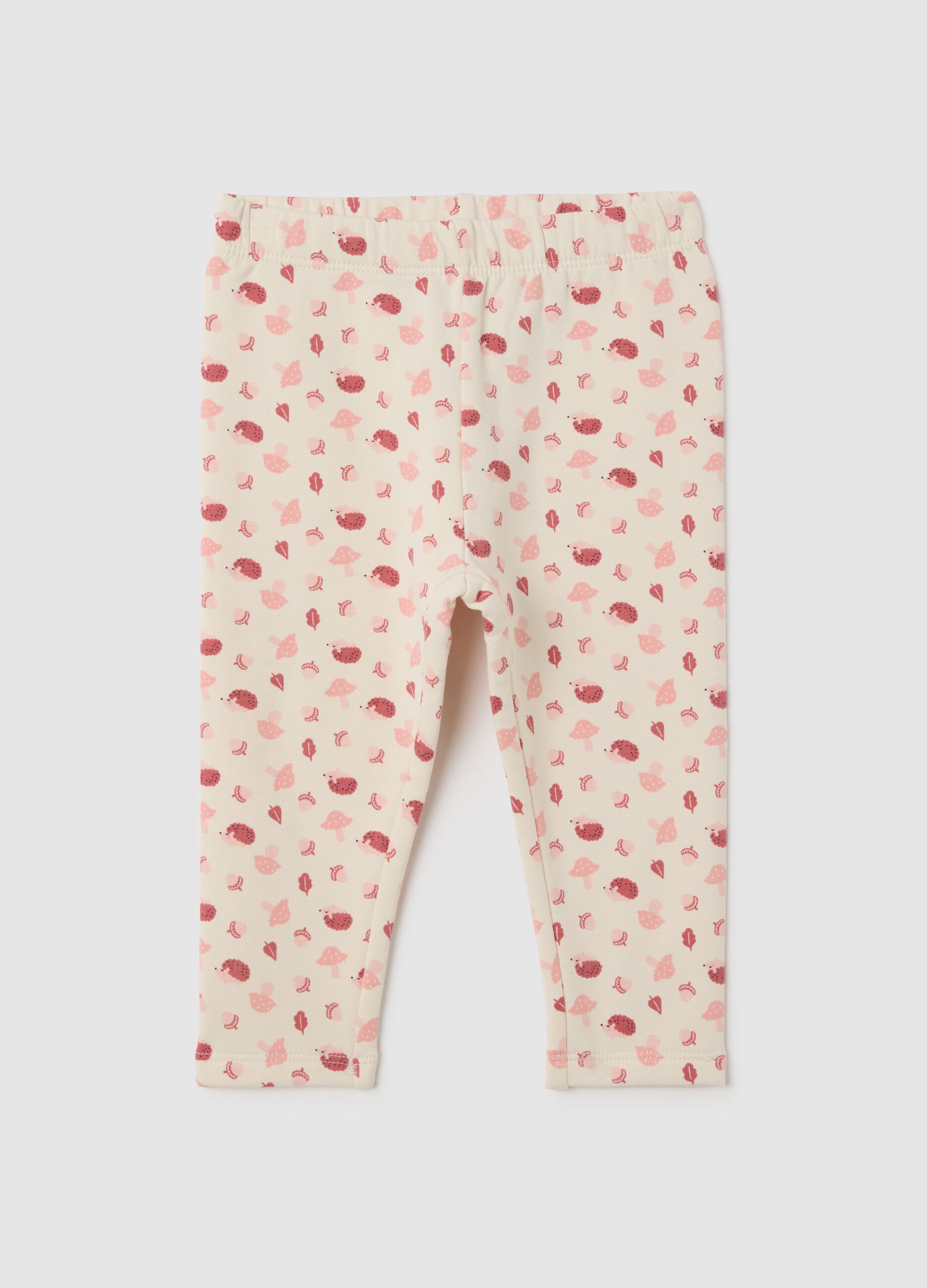 Girls' multicolour cotton leggings