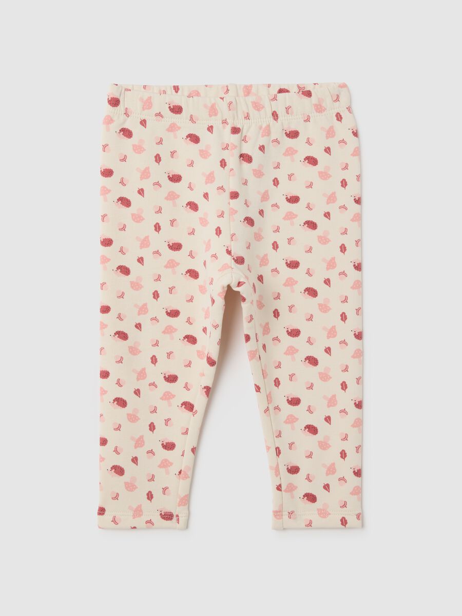 Girls' multicolour cotton leggings_0
