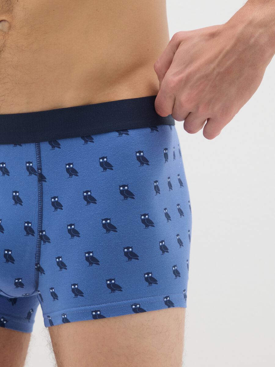 Tripack multicolour regular fit stretch cotton boxers_3
