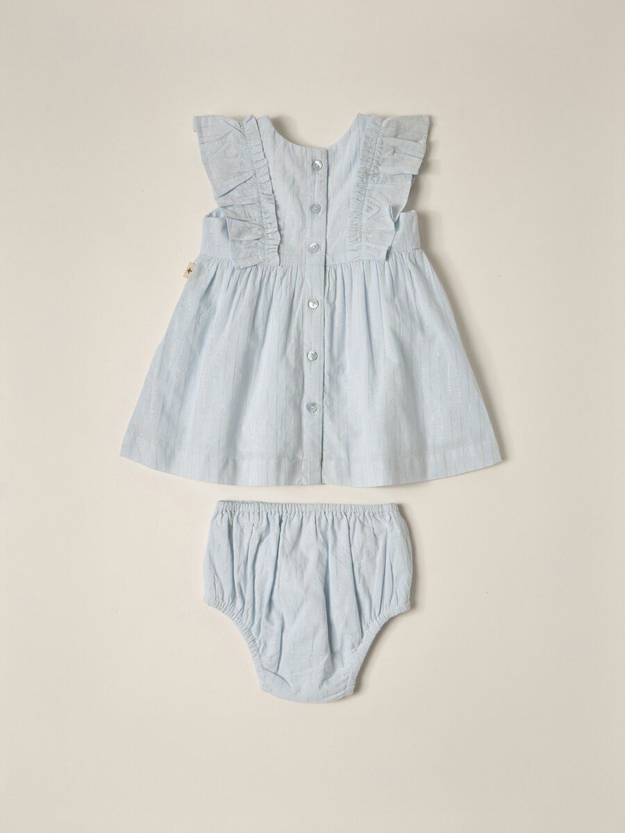 Set vestito + shorts in cotone con filo lurex IANA neonata_1