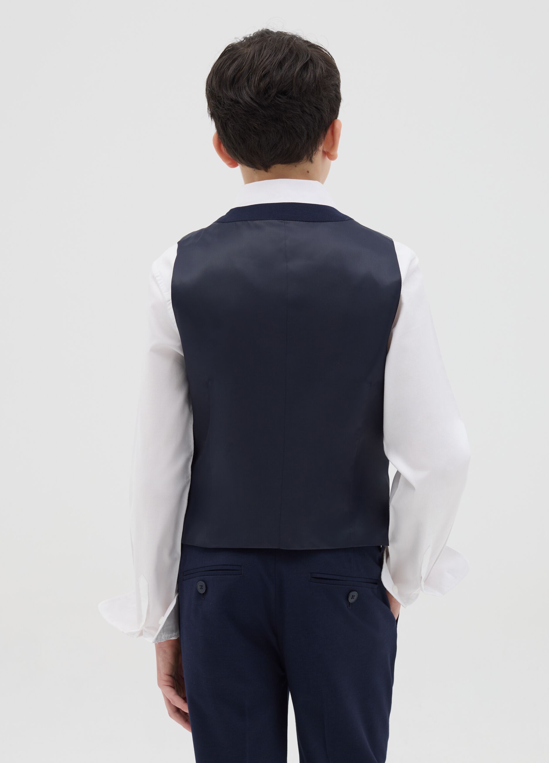 Gilet with welt pockets