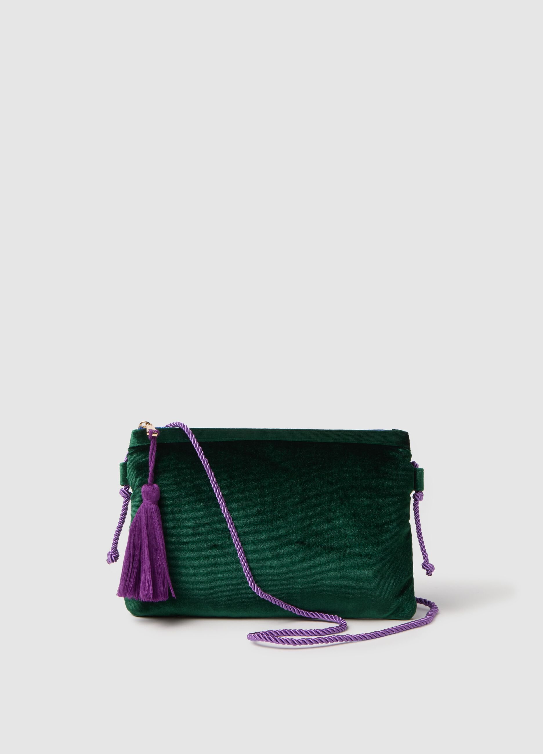 Green Bag with Decorative Tassels