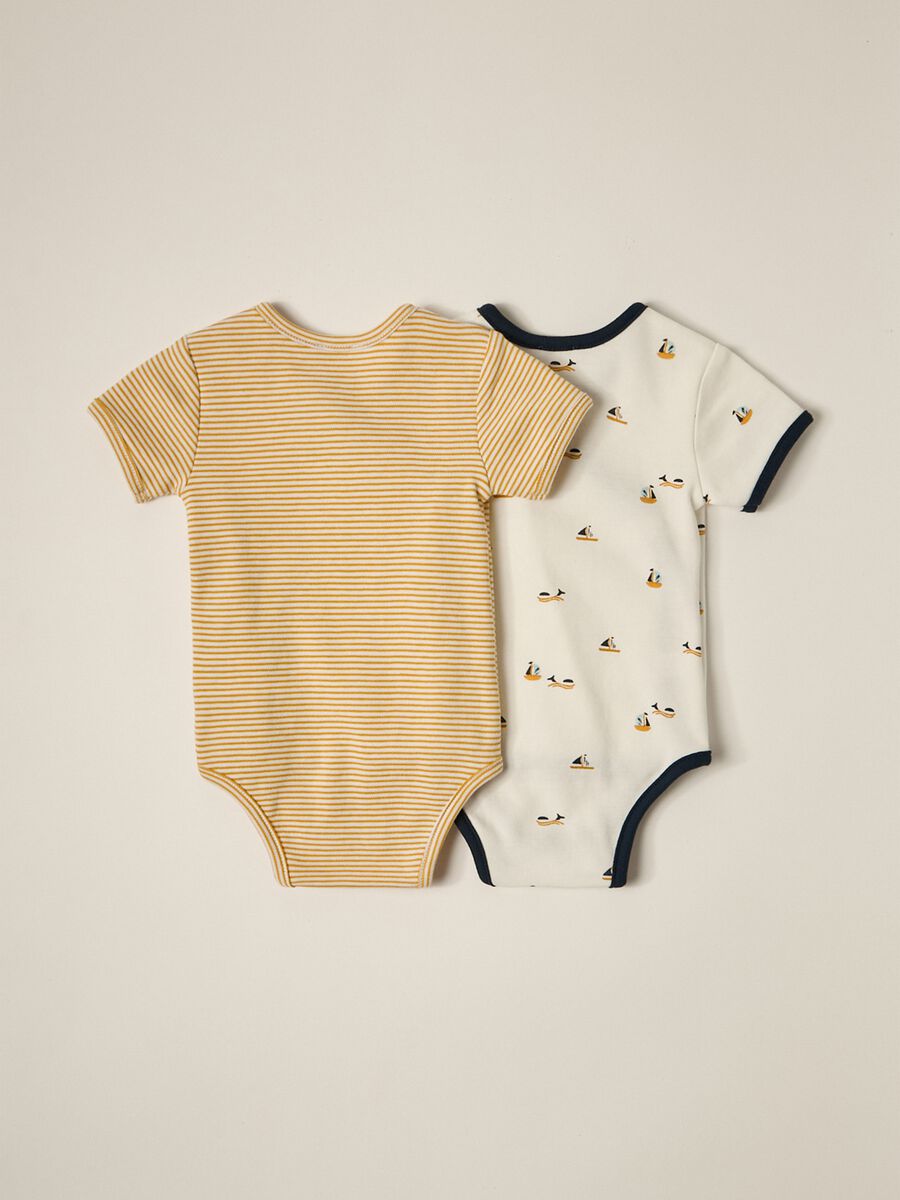 IANA newborn boy two-pack bodysuits in 100% cotton interlock_1