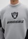 Grey cotton blend sweatshirt with Raiders print_3
