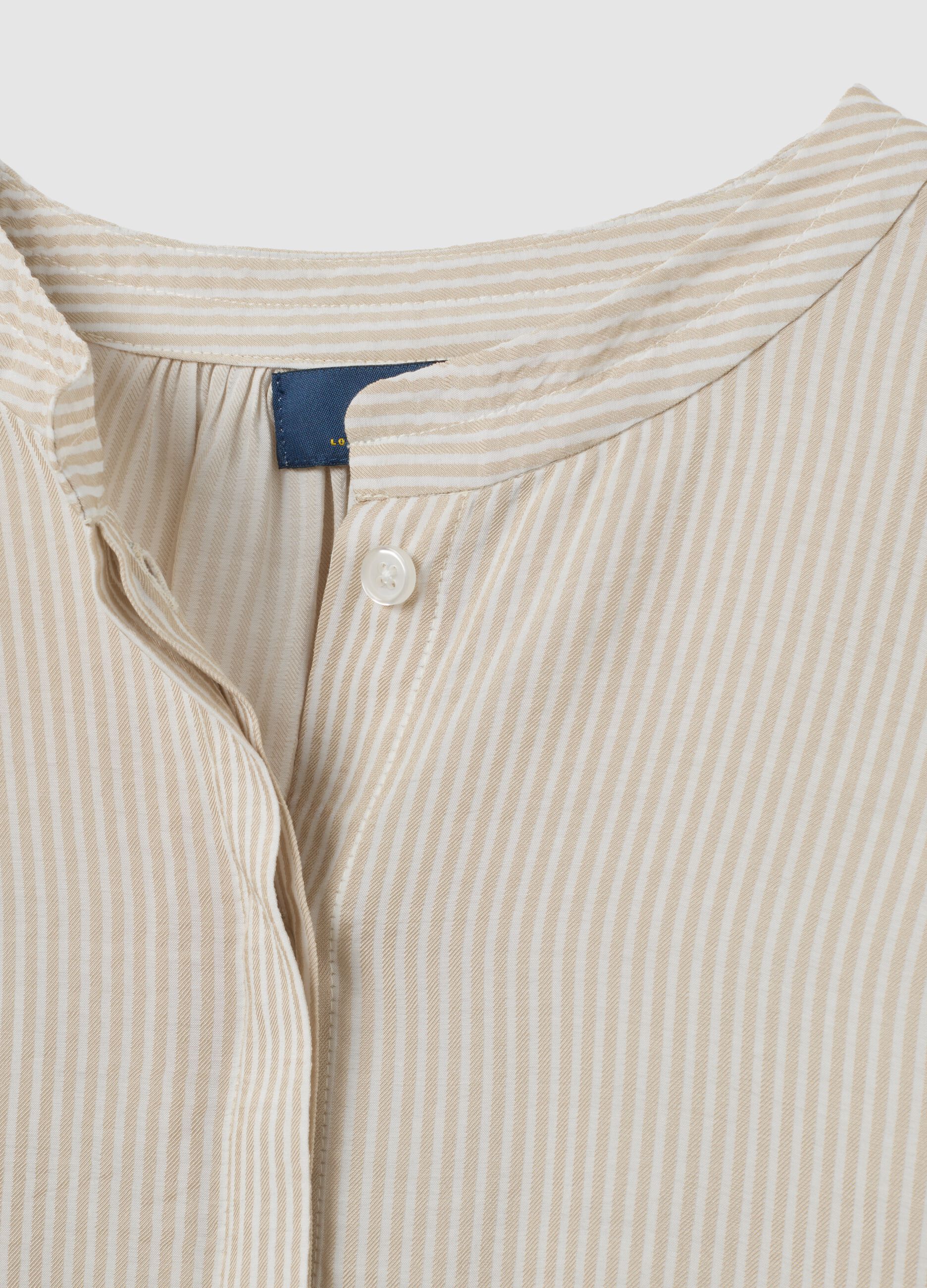 Multicolour regular fit viscose blend shirt