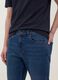 Blue denim slim-fit jeans in cotton and viscose blend_3