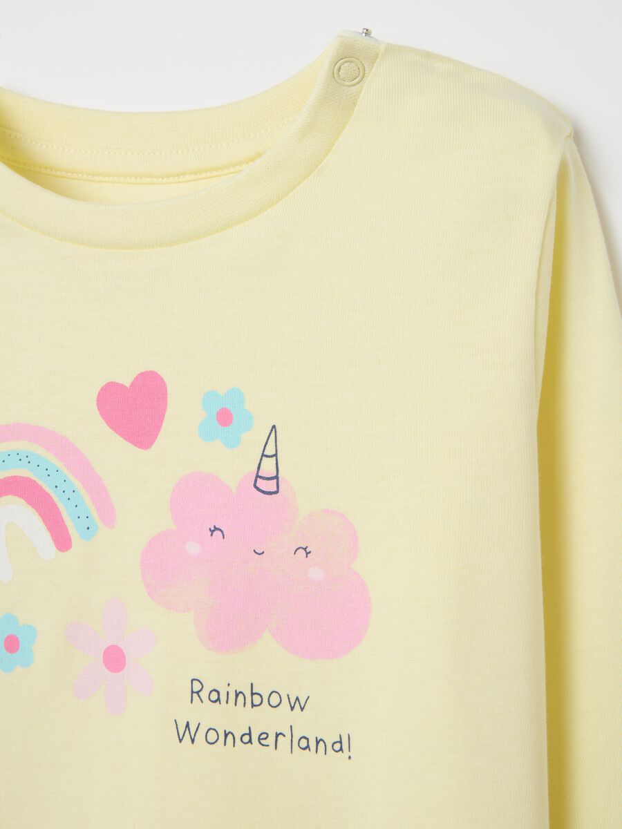 Pigiama in cotone bio stampa "Rainbow Wonderland!"_2