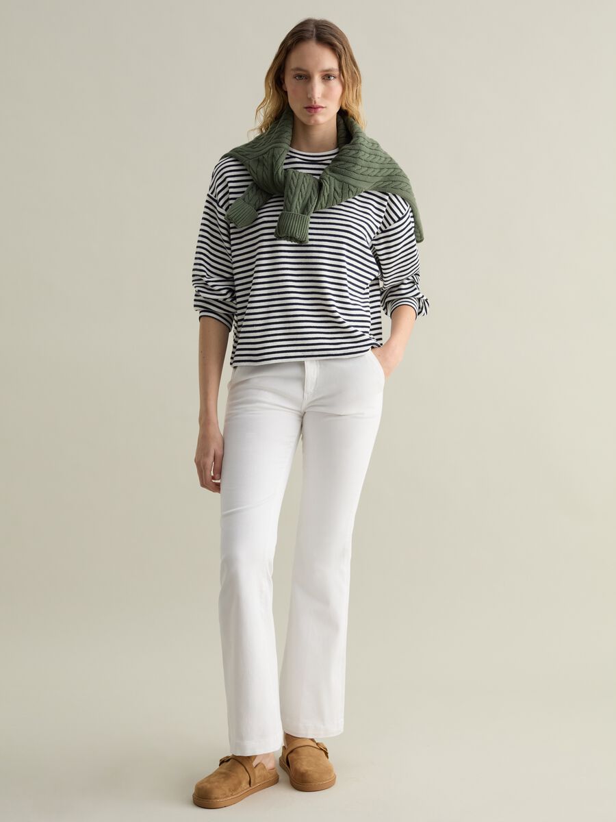 Sweatshirt with thin stripes_1