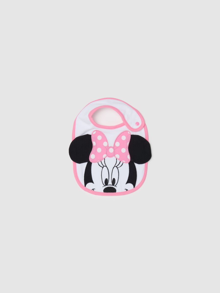Bavaglino con ricamo e applicazione Minnie_0